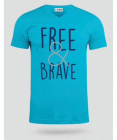 Free & Brave T-shirt Scollo V