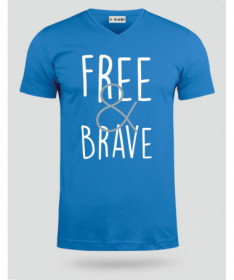Free & Brave T-shirt Scollo V