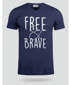 Free & Brave T-shirt Scollo V