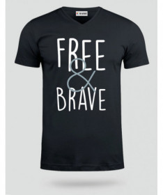 Free & Brave T-shirt Scollo V