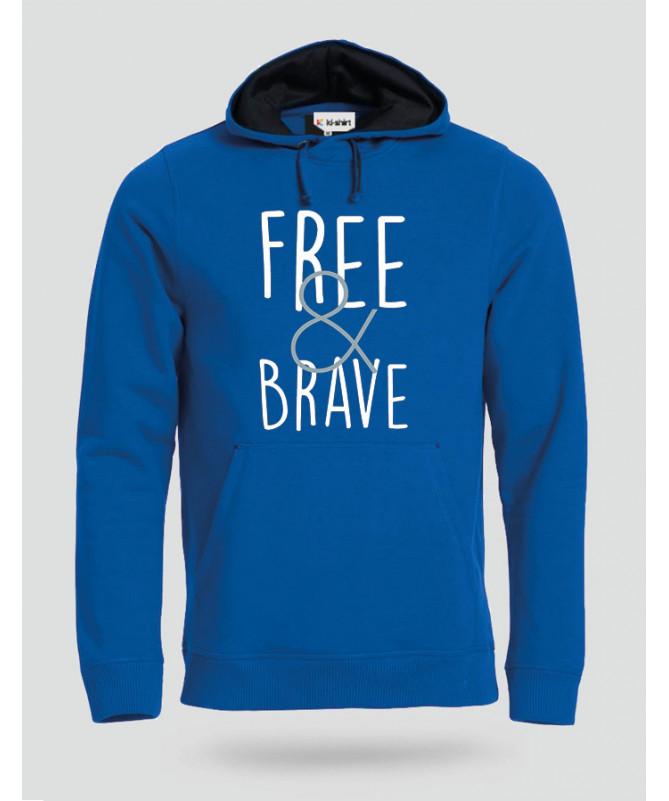Free & Brave Felpa Premium con cappuccio Uomo