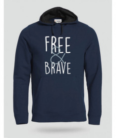 Free & Brave Felpa Premium con cappuccio Uomo