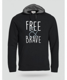 Free & Brave Felpa Premium con cappuccio Uomo