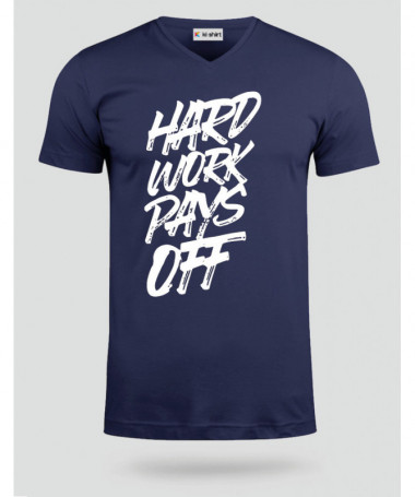 Hard Work Pays Off T-shirt Scollo V