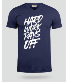 Hard Work Pays Off T-shirt Scollo V