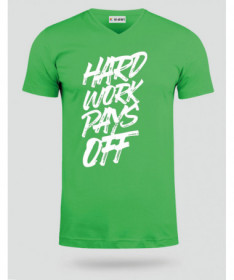 Hard Work Pays Off T-shirt Scollo V