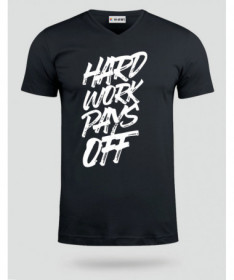 Hard Work Pays Off T-shirt Scollo V