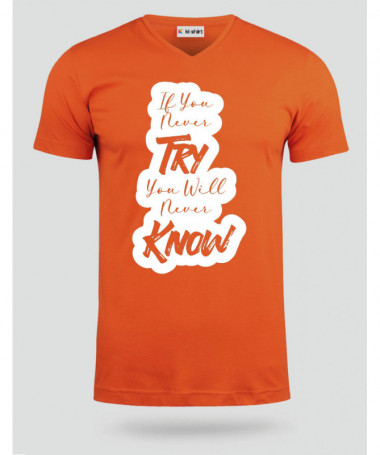 If You Never Try T-shirt Scollo V