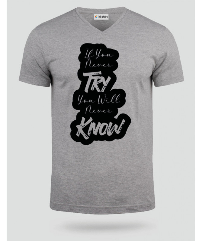 If You Never Try T-shirt Scollo V