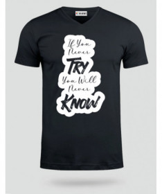 If You Never Try T-shirt Scollo V