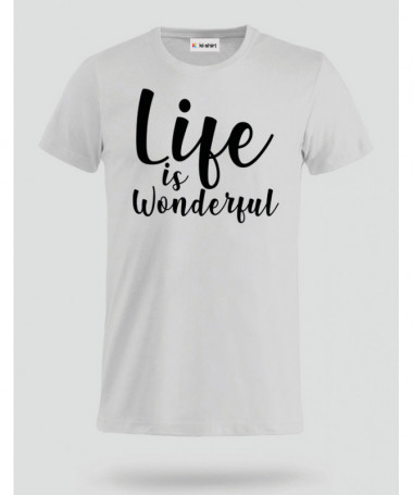 Life Is Wonderful T-shirt Basic Uomo