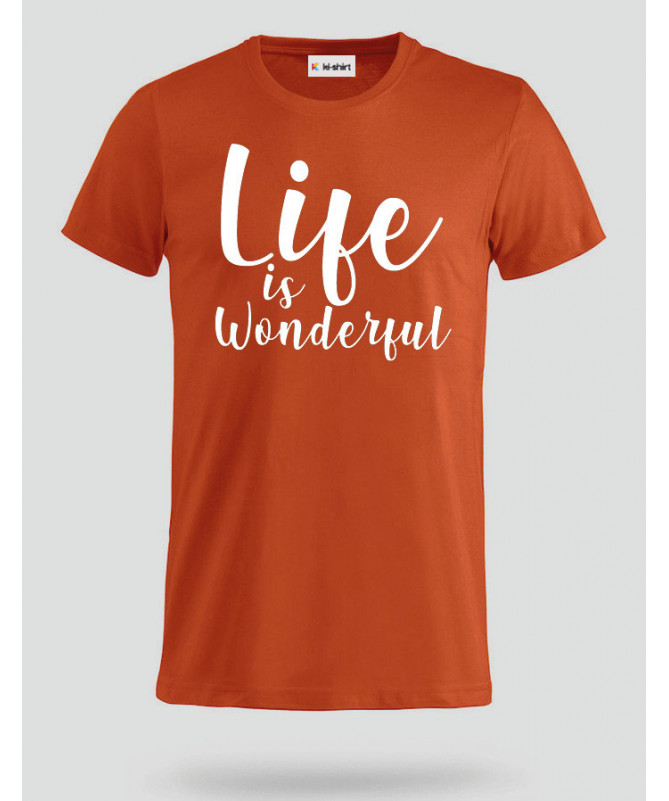 Life Is Wonderful T-shirt Basic Uomo