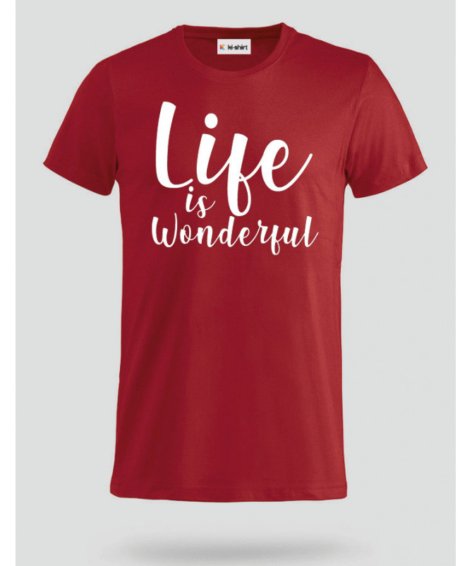 Life Is Wonderful T-shirt Basic Uomo
