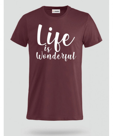 Life Is Wonderful T-shirt Basic Uomo