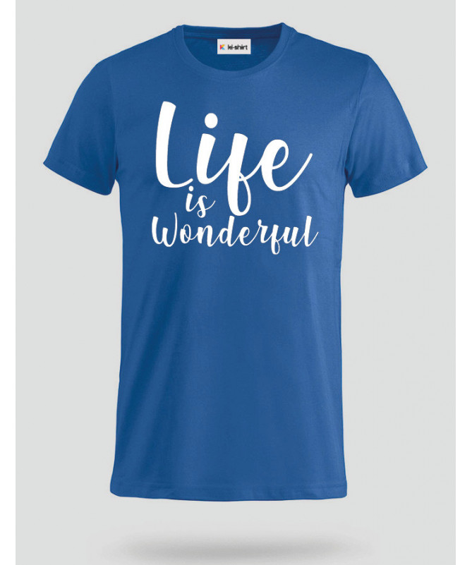 Life Is Wonderful T-shirt Basic Uomo