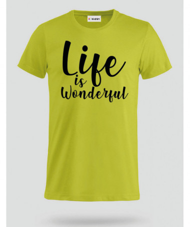 Life Is Wonderful T-shirt Basic Uomo