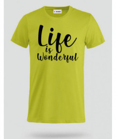 Life Is Wonderful T-shirt Basic Uomo
