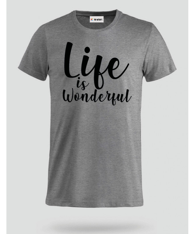 Life Is Wonderful T-shirt Basic Uomo