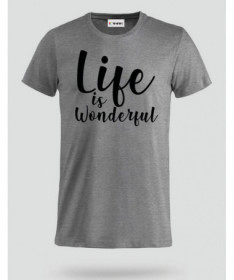 Life Is Wonderful T-shirt Basic Uomo