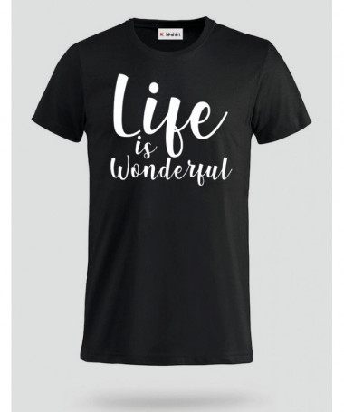 Life Is Wonderful T-shirt Basic Uomo