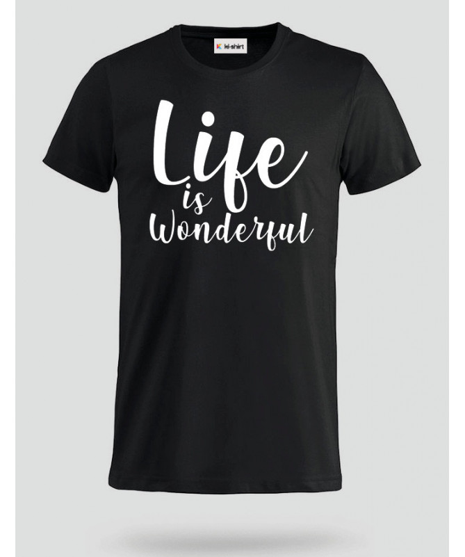 Life Is Wonderful T-shirt Basic Uomo