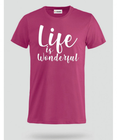 Life Is Wonderful T-shirt Basic Uomo