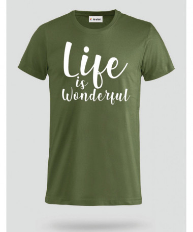 Life Is Wonderful T-shirt Basic Uomo