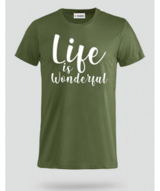 Life Is Wonderful T-shirt Basic Uomo