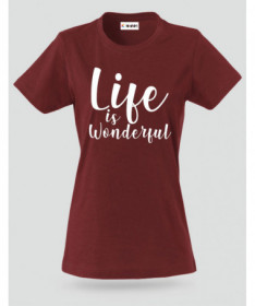 Life Is Wonderful T-shirt Basic Donna
