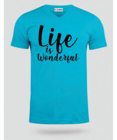 Life Is Wonderful T-shirt Scollo V