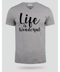 Life Is Wonderful T-shirt Scollo V