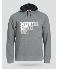Never Give Up Felpa Premium con cappuccio Uomo