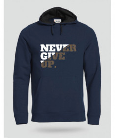 Never Give Up Felpa Premium con cappuccio Uomo