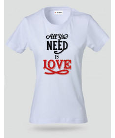 ki-shirt.com All You Need Is Love T-shirt Basic Donna