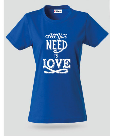 ki-shirt.com All You Need Is Love T-shirt Basic Donna