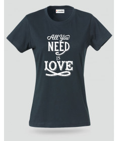 ki-shirt.com All You Need Is Love T-shirt Basic Donna