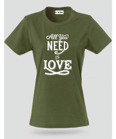 ki-shirt.com All You Need Is Love T-shirt Basic Donna