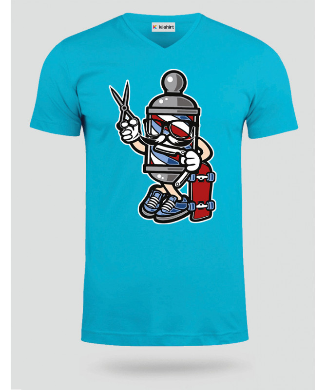 BarberSkater T-shirt Scollo V