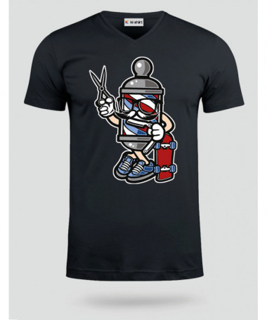BarberSkater T-shirt Scollo V