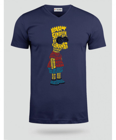 BartSimpson T-shirt Scollo V