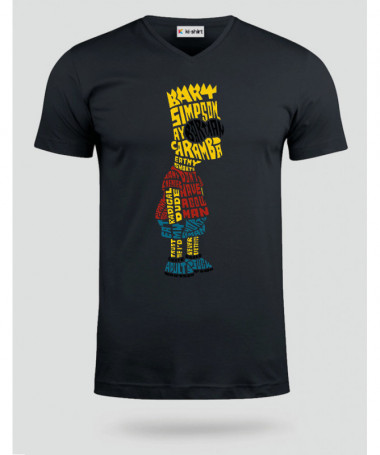 BartSimpson T-shirt Scollo V