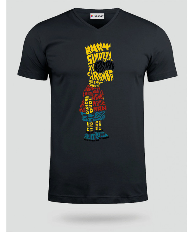BartSimpson T-shirt Scollo V