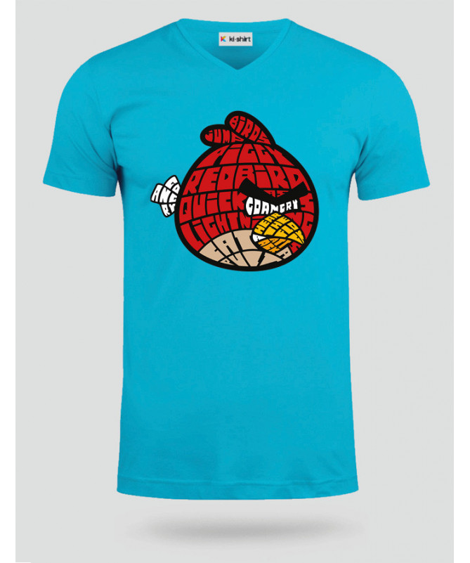 BirdWithAnger T-shirt Scollo V