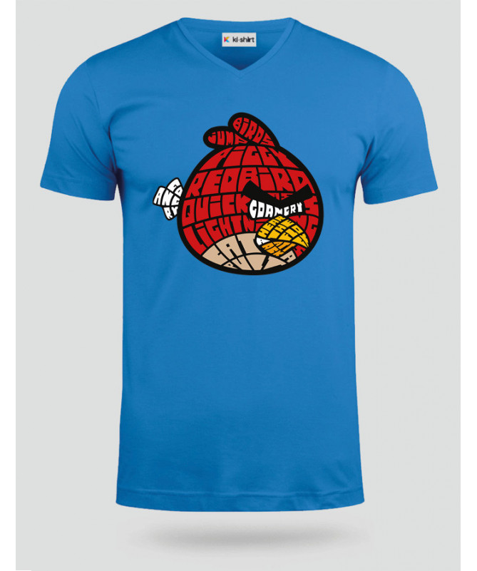 BirdWithAnger T-shirt Scollo V