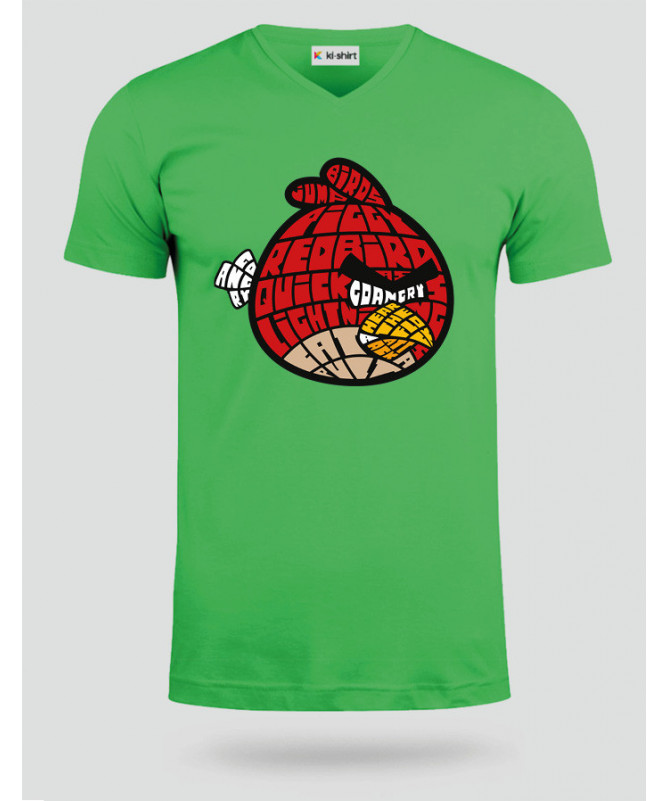 BirdWithAnger T-shirt Scollo V