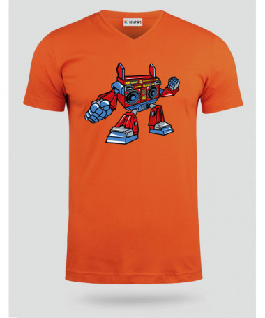 BoomboxRobot T-shirt Scollo V