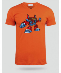 BoomboxRobot T-shirt Scollo V