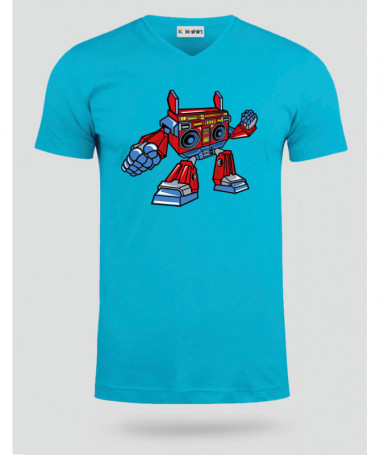 BoomboxRobot T-shirt Scollo V