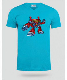 BoomboxRobot T-shirt Scollo V