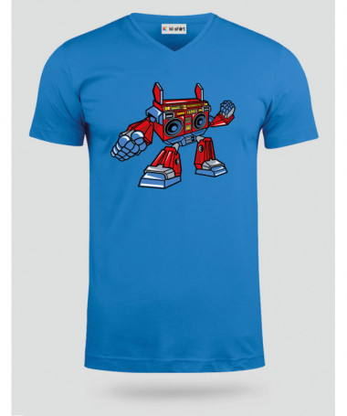 BoomboxRobot T-shirt Scollo V